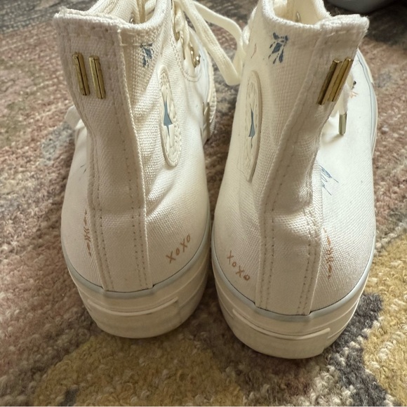 Converse Chuck Taylor All Star Lift Tattoo Vintage White High Top Platform Shoes - Picture 10 of 15